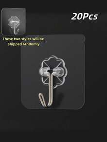 100个透明强力粘钩，无需钻孔，适用于衣物、厨具、厨房和浴室。 - 預設 - 查看 15