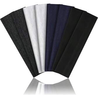 8 st mjuka elastiska stretchiga träningspannband för kvinnor - mjukt tyg, svettabsorberande, färgglada atletiska pannband för flickors hår, perfekt för yoga, löpning och gym