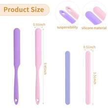 Clofiak 4PCS Silicone Wax Stick, Reusable Non Stick Waxing Applicator, Hair Removal Waxing Spatulas, Popsicle Sticks For Beauty Cosmetics Home Salon Body Use - 紅白色 - 查看 2