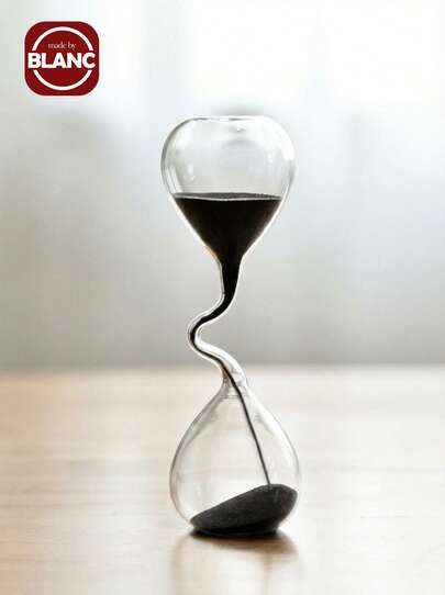 1Pc New Creative Shaped Glass Timer Ornament For Home, Office Desk Decoration & Children'S Day Gift, Suitable For Living Room, Bedroom And Dining Room Halloween, Spooky, Autumn, Festival, Holiday Christmas, Winter, Holiday, Festival, Fall Decor