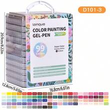45/72/99/168/252pcs Marker Pens/Highlighters Set, 0.6mm Gel Pens, With Storage Bag, Adult Coloring Book Set, Suitable For Card Making, Adult Journals, Doodling, Crafts, Comes With Storage Box And Bag, Portable & Fashionable, Great Gift