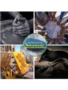 1pc Durable Heavy Duty Nail Brush, Kitchen , Travel Essential, Cleaning, Brush Cleaner, Cleaning Supplies, Toilet Brush, Stiff Bristles For Men Mechanics, Effective Nail Cleaning Scrubbing Multi-Use Brush - Multicolor - View 4