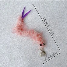 1个手工制作猫咪逗猫玩具替换头，逼真昆虫造型，宠物互动玩具，耐抓耐咬 - 逗貓棒換頭 - 查看 2