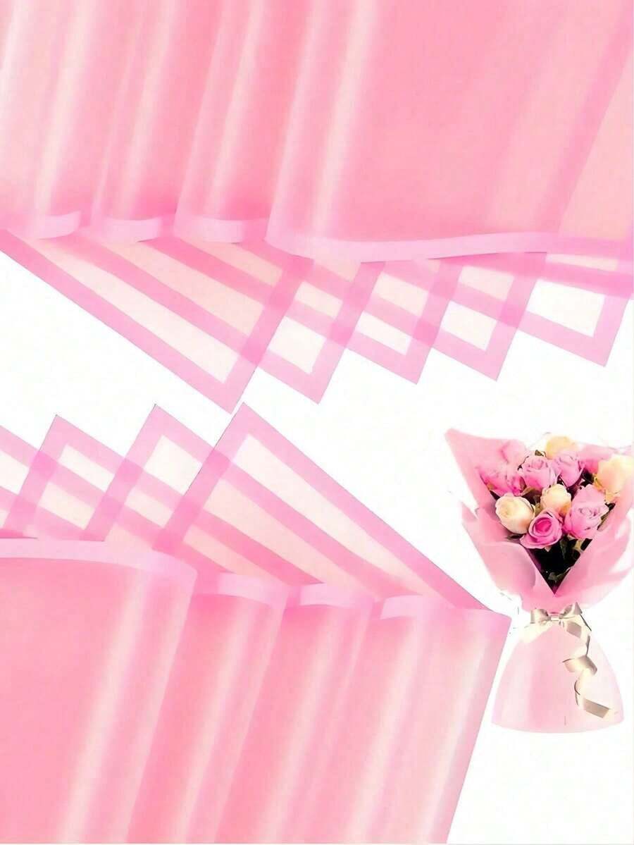 20pcs Floral Wrapping Paper, Korean Style Bouquet Wrapping Paper, Handmade Packaging Decorative Floral Material, 23 Inch X 23 Inch, Wrapping Paper, Tissue Paper, Bouquet Supplies, Pink Tissue Paper, Bags And Packaging, Multicolor Wrapping Paper, Valentine's Day Wrapping Paper, Birthday Art Paper Crafts, Easter, Mother's Day, Graduation, Packaging, Crafts, Tassel Flower Wreath (Transparent Black) Mother's Day Graduation - 藍色 - 查看 1