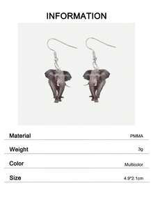 1 par de pendientes colgantes de acrílico con diseño de animales adorables como accesorios de joyería para mujeres, escolares y cosplay - animal - Ver 14