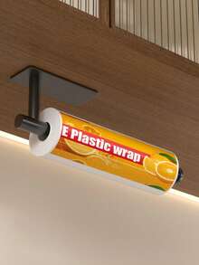 Self-Adhesive Cling Film & Paper Towel Holder, Bathroom Organizer, Cabinet Under Paper Towel Rack, Bathroom Tissue & Towel Rack - Multicolor - View 11