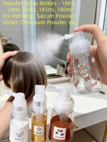 1pc 18/35/180ml Hair Salon Powder Spray Bottle, Barber Talcum Powder Plastic Spray Bottle, Styling Tool Accessory - Multicolor - View 2