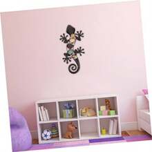 Escultura de Pared Gecko de Hierro Forjado, 15 x 7.5 Pulgadas, Decoración Artística para Interior y Exterior, Ideal para Jardín, Sala, Restaurante o Regalo Creativo - 15l x 7.5a cm+como se muestra 2 - Ver 8