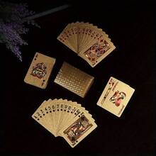 1 Box 54pcs Gold Foil Playing Cards | Premium Glossy Texture & Durable Design, Sturdy Storage Box | Suitable For Card Games, Magic, Pranks | Essential For New Year Party, Graduation Gift, Gift For Friends, Couples, New Year, Wedding, Easter, Suitable For All - Multicolor - View 6