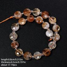 8x5mm Faceted Natural Stone Agate Quartz Beads Flat Round Loose Spacer Beading For Jewelry Making DIY Bracelet Necklace 7.5in - Beads - View 9