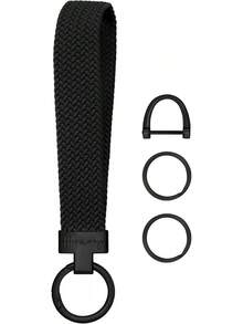 Wristlet Keychain For Women Men, Cute Car Key Chain, Braided Wrist Strap Lanyard For Keys ID Badges - Khóa đen+đen - Xem 8