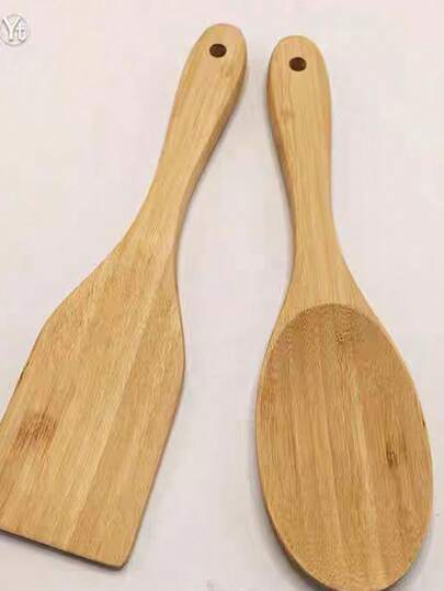 1 pièce Cuillère à riz épaisse anti-adhésive, convient pour les casseroles, la spatule à riz, la cuillère à riz en bambou, de grande taille pour les ustensiles de cuisine anti-adhésifs