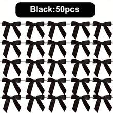 10/20/50 chiếc nơ xoắn bằng ruy băng satin để trang trí ly rượu, phụ kiện nơ nhiều màu sắc trang nhã cho quà tặng, đám cưới, tiệc mừng em bé, tiệc cô dâu, Giáng sinh, sinh nhật, tiệc rượu, dễ dàng gắn và tháo, tạo thêm điểm nhấn lễ hội cho mọi dịp, có sẵn màu hồng, đỏ và đen, có thể tái sử dụng. - Nhiều màu - Xem 8