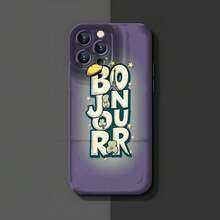1PC Phone Case ,  Hello Pattern Print Design , Stylish Phone Case, Phone Decoration, All-around Lens Protection, Creative Small Gift, Funny Gift for Boys and Girls - Negro - Ver 3
