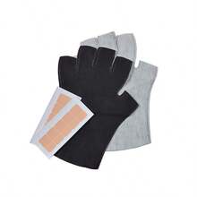 5双一次性美甲紫外线防护手套，有效防止灯管照射造成的指甲变黑损伤，露指设计不妨碍DIY美甲；用于美甲光疗，防止手部变黑。 - 黑色 - 查看 5