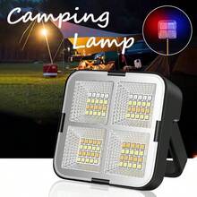 1pc Portable Solar Powered Camping Light, Handheld Commercial Lighting Emergency Lamp, Suitable For Outdoor Camping, Fishing And Lighting, 4 Lighting Modes, Rechargeable Li-Ion Battery, USB Rechargeable Emergency Light, Ideal For Camping, Holidays Like Valentine's Day, Mother's Day, Ramadan, Christmas, Halloween, Back To School - Black - View 1