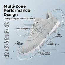 ZIITOP  Baseball Cleats Mens Softball Cleat Turf Shoes For Men - Grey - View 3