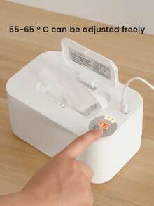 1pc USB Power Output: 5V-2A, Compatible With 10W Wipe Warmer Box, 3 Temperature Settings 55-65°C, Insulated Wipe Warmer & Dispenser, Portable Baby Wipe Warmer Heater, Moisturizing Constant Temperature Wet Tissue Heater