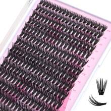 CALAILIS Lash Clusters 280Pcs D Curl Individual Mishes 0.10-40D-10-16Mix Cluster Mishes Natural Look Eyelash Clusters Super Thin Band And Soft DIY Mis Extension At Home (0.10-40D) - D - Xem 9