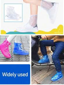 抽绳拉链PVC防水鞋套 | 顶级防水防滑鞋套 | 加厚耐磨可重复使用男女通用硅胶鞋套，带防水层 | 多种尺码可选，男女通用