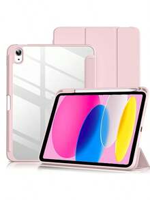Case Compatible With Ipad (A16) 11th Generation 11 Inch 2025, IPad 10th Generation Case 10.9 Inch 2022 With Pencil Holder,Slim Protective Cover With Clear Back Shell,Auto Wake/Sleep,Pink - Pink - View 13