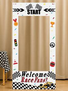 1pc 120*60cm Racing Car Theme Photo Backdrop,Race Car Theme Birthday Party Background Decoration, Game Sport Events Theme Photo Frame Backdrops, Race Car Theme Birthday Party Background Decoration, Welcome Race Fans Party Backdrop Banner, Background Photography For Birthday Party Decoration, Race Birthday Photo Props,Birthday Gift Party Favors, - Racing Theme - View 7