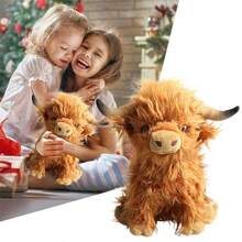10.5 Inch Fluffy Highland Cow Stuffed Animal, Super Soft Plush Toy, Adorable Realistic Figure, Cuddly Friend For Boys Girls Gift - màu nâu - Xem 8