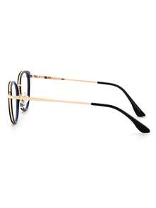 1pc Unisex Cat Eye Simple Clear Lens Glasses, Suitable For Computer Reading, Vacation Travel, Prescription Lenses Available