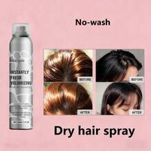 Dry Shampoo Spray Volumizing Oil Absorbing Waterless Hair Refresh Quick Clean No Residue Travel Size Invisible Finish - Dầu gội khô dạng xịt - Xem 2