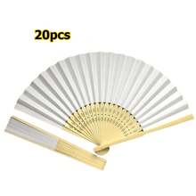 1/20/30/40/50 قطعة من المراوح الورقية القابلة للطي بطراز رجعي، هدايا العروس في الزفاف، مراوح بامبو محمولة، مراوح ورقية بيضاء قابلة للطي مع علبة ورقية - إكسسوارات صيفية للبقاء باردًا وأنيقًا، مثالية للحفلات والمناسبات - متعدد الألوان - مشاهدة 16