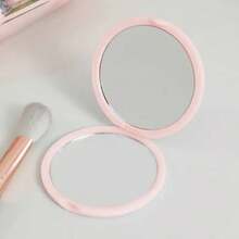 1 Portable Folding Makeup Mirror - Round Vanity Mirror, Lightweight And Durable Plastic Travel Mirror With Handle And Folding Design, Suitable For Outings And Travel - Simple Style, Scratch-Resistant Glass, Elegant Vanity Mirror, Perfect For Holiday Gifts To Girlfriend - 藍色 - 查看 8
