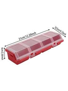 1个带盖螺丝收纳盒，4个隔层工具箱分隔器，用于整理螺丝、工具、五金件、工作台等，方便收纳和存放。 - 彩色 - 查看 6