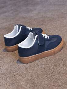 1 Pair Unisex New Low-Top Sneakers, Wear-Resistant Anti-Slip Casual Toddler Shoes, Fashion Versatile Children Canvas Shoes, Suitable For All Seasons - Black - View 10