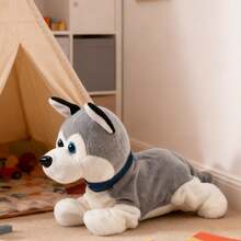Interactive Electronic Husky Dog Activated By Sound - Puppy Controlled By Voice And Hand Clapping, With Barks And Movements, Realistic Toy For Children, Requires 4 AA Batteries (Not Included)