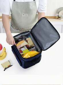 1Pc Large-Capacity Insulated Bag, Thermal Lunch Boxes, Lunch Boxes, Bento Boxes, Back To School, Portable Lunch Boxes, Large-Capacity Cooler Bags, Picnic Bags, Insulated Lunch Box Bags, Suitable For Students And Office Workers In Schools, Classrooms - Multicolor - View 10