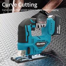 Mamidw 380N.M 高扭矩无绳电动螺丝刀，变速，正反转开关，硬质合金旋转轴，智能离合保护系统（仅限工具），适用于 Makita 18V 电池引脚 - 藍色 - 查看 7