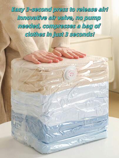3D Thick Vacuum Compression Bags, Suitable For Storing Clothes, Bedding, Down Jackets And Luggage. Travel Vacuum Compression Bags, Reusable Vacuum Storage Bags, Large Capacity Vacuum Seal Bags, Luggage Organizer Bags.