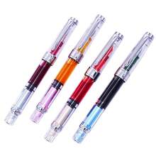 4 X Yongsheng 3008 Fountain Pen Upgrated Fine Nib,Silver Trim,Piston Filling, Transparent - 3008ASilverTrimF - View 3