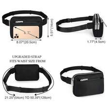 UTO Fanny Pack For Women Crossbody  Fashion Belt Purse Chest Waist Hip Bumbag For Outdoor Shopping Travel HiFKing - 01222Đen - Xem 7