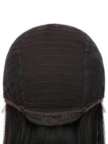 13*4*1T蕾丝前置合成假发，26英寸长直发带刘海，耐热纤维，适合日常佩戴 - 彩色 - 查看 8