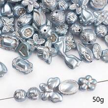 Śliczny naszyjnik z akrylowych koralików w kształcie kokardy, mały kwiatek, łańcuszek do telefonu komórkowego, wiszące akcesoria z linką wymieszaną z koralikami. Produkt jest używany do ręcznie robionych dekoracji, takich jak nakrycia głowy, ubrania, suknie wieczorowe, buty i kapelusze, wesela, Boże Narodzenie, rękodzieło itp. - Wielokolorowe - Zobacz 20