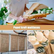 CYPNPapel Kraft 12 pulgadas x 100 pies Rollo de Papel Kraft Rollo de Papel Café para Envoltura de Regalos Postal Arte de Pared Manualidades Tableros de AnunciosFashion - 219765299 - Ver 7