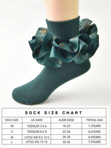 1 Pair Girls' Ruched Christmas Princess Dance Socks - Multicolor - View 5