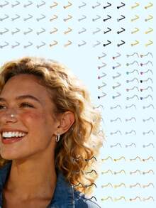 鼻钉：8 件装 20G 金/银 316L 医用级不锈钢鼻钉，低过敏性螺旋式鼻钉，男女通用，镶嵌透明立方氧化锆