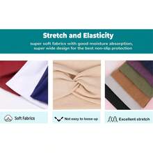 6条装扭结发带，女士防滑弹力发带，瑜伽跑步健身发饰，6条装，黑色吸汗带，休闲发带，优雅头巾 - 多色 - 查看 8