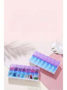 1 Caja de píldoras semanal de arcoíris, 3 estilos, una caja de píldoras de 7 días con 21 compartimentos para la mañana, el mediodía y la noche, 21 compartimentos que se pueden separar en mini cajas de píldoras portátiles, cajas selladas portátiles semanales para píldoras y cápsulas, almacenamiento de tabletas y vitaminas diarias en caja de píldoras de PP de gran capacidad, compartimentos independientes sellados y a prueba de humedad, caja de almacenamiento de medicamentos visible, conveniente para viajes de negocios y viajes. - Multicolor - Ver 10