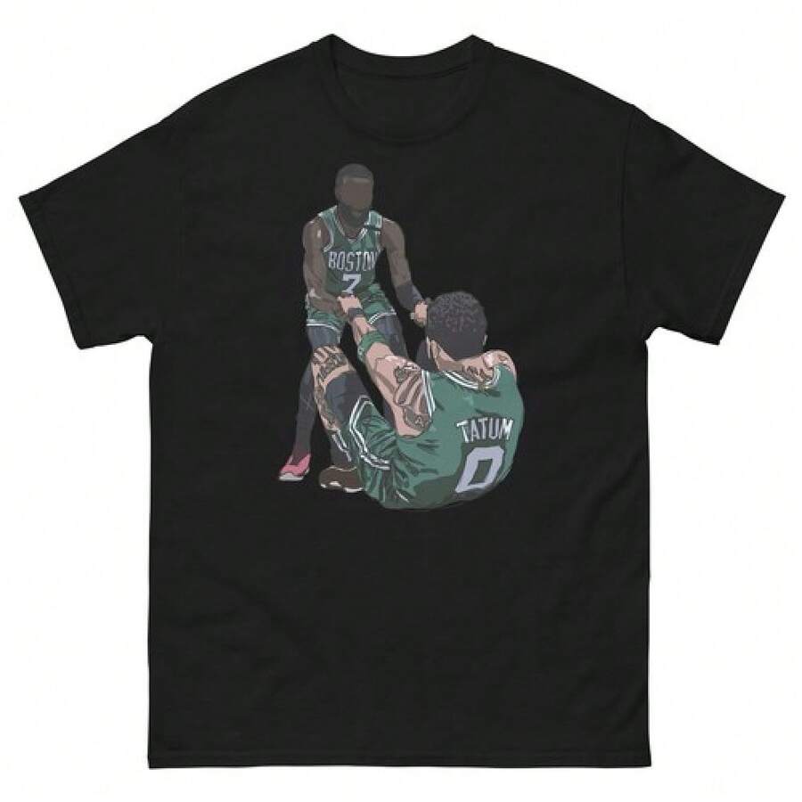 Jaylen Brown Cartoon T-Shirt And - Black - View 1