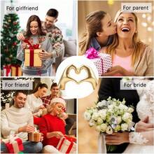 1pc Heart Shaped Hand Sculpture Decoration Suitable For Living Room Bedroom Bookshelf Coffee Table And Office Display, Love Finger Statue Modern Aesthetic Home Decoration, Unique Wedding Christmas Birthday Gift (Multi-Color) - Multicolor - View 12