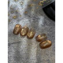 1pc 5D Frangipani Flower Nail Stickers Cute Blooming Petals Yellow White Botanical Tropical Summer Self Adhesive Decorative Nail Manicure Decals - 多色-2 - 查看 6