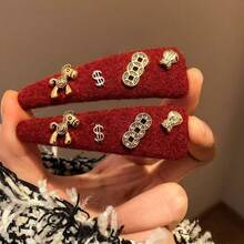 2026新款红色小马发夹侧夹女士新年圣诞节头饰刘海夹 - 彩色 - 查看 7